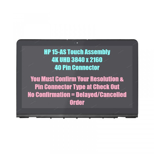 HP ENVY 15-AS031NR 15.6" UHD 4K IPS LCD LED Touch Screen Digitizer Assembly NO BEZEL