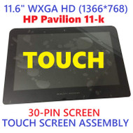 11.6" HD 1366x768 LCD Panel REPLACEMENT anti glare LED Screen Display Touch Digitizer and Bezel Frame Assembly HP Pavilion X360 11-K151LA 11-K120CA 809549-001