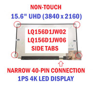 LQ156D1JW02B A01 EDP Matte 3840x2160 For HP ZBook Studio G3 UHD