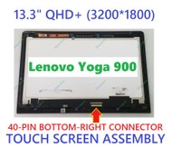 QHD LCD IPS TouchScreen Assembly+ Frame For Lenovo Yoga 900-13ISK 80MK 3200x1800