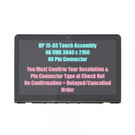 15.6" UHD 3840x2160 LCD Panel REPLACEMENT LED Screen Touch Digitizer and Bezel Frame Assembly HP Envy 15T-AS000 15T-AS100 15-as110TU 15-as119TU 857440-001