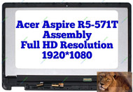 15.6" Acer Aspire R15 R5-571T-57Z0 R5-571TG-51A3 LCD Touch Screen Assembly+Bezel