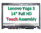 Lenovo Yoga 3-14 Lcd Touch Screen Digitizer & Bezel 14" FHD 1920x1080