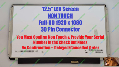 Dell DP/N: 0X50R6 X50R6 LED LCD Screen 12.5" FHD 1080p Display Panel New