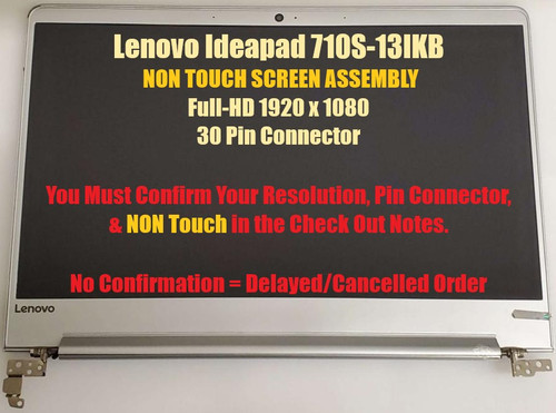 Lenovo Ideapad 710S-13IKB 13.3" LCD FHD Screen Assembly