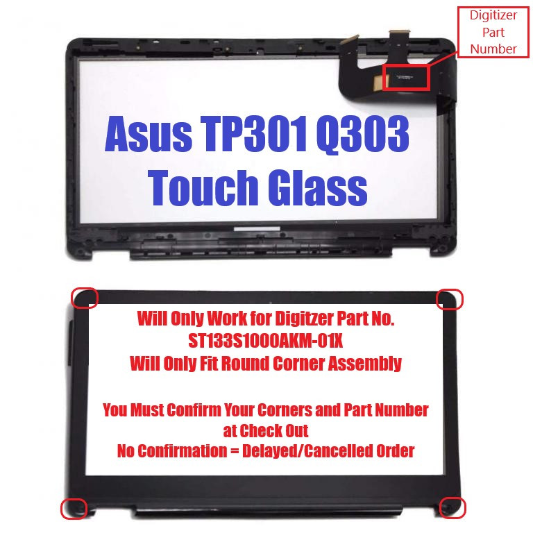 ASUS VivoBook Flip TP301 TP301U TP301UA Front Touch Screen Glass+ Digitizer  New