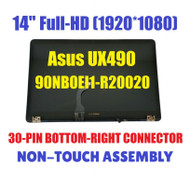 90NB0EI1-R20020 ASUS UX490 ZenBook 3 Deluxe 14.0" LCD Display Screen Panel Assembly