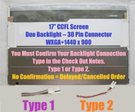 B170PW07 V.0 2 CCFL 30 PIN LCD Display Laptop Screen Panel CCFL WXGA+ Glossy NEW