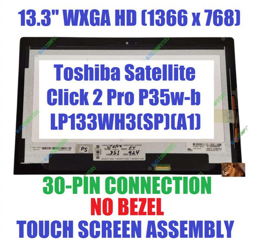 Toshiba P000605980 REPLACEMENT LAPTOP LCD Screen 13.3" WXGA HD LED DIODE(CLICK 2 L30W L35W LP133WH3(SP)(A1))