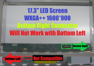 Au Optronics B173rw01 Bottom Right Connector Replacement LAPTOP LCD Screen 17.3" WXGA++ LED DIODE