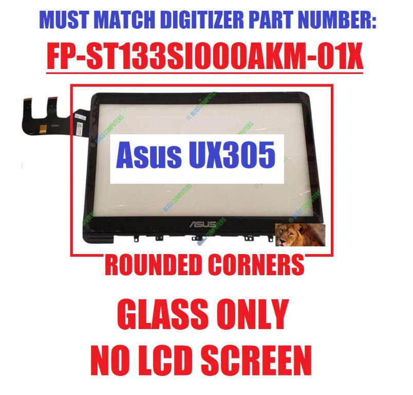 ASUS Notebook FP-ST133S1000AKM-01X 13.3" Front Touch Screen Digitizer Glass New 