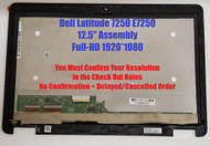 Dell Latitude E7250 LCD Touch Screen Assembly FR79H FHD Webcam Black
