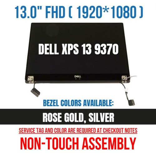 13.3" FHD 1920x1080 LCD LED Display Screen Complete Assembly Dell XPS 13 9370