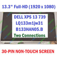 13.3"LED LCD Screen SHARP LQ133M1JW31 1920X1080 P/N 0WT1R3 2-connector Non-touc
