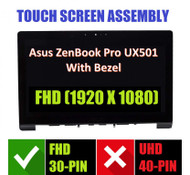 15.6" ASUS Zenbook UX501V UX501VW FHD LCD Display Touch Screen Digitizer Assembly