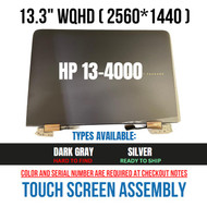 Screen REPLACEMENT 13.3" QHD 2560x1440 LED LCD Display Touch Screen Complete Full Assembly HP Spectre X360 13-4116DX 833713-001 13-4196DX 13-4196MS 13-4197MS 13-4193DX Black Cover