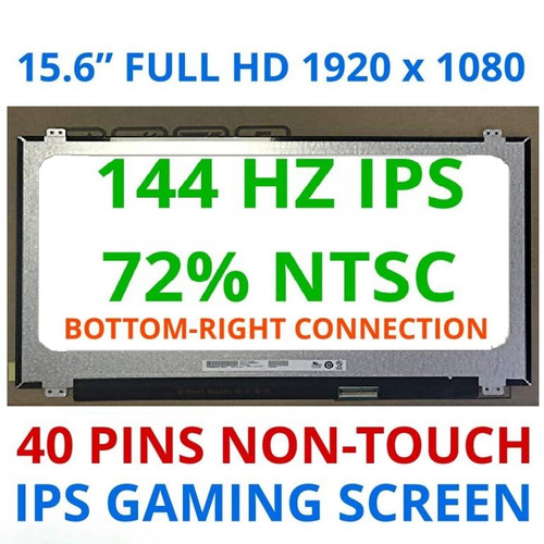 BLISSCOMPUTERS New Genuine 15.6" FHD (1920x1080) 144Hz LCD Screen IPS LED Display Panel for Acer Predator Helios 300 PH315-51-78NP