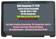 Dell Inspiron 7778 LCD Touch Screen Panel 4FYMX FHD Tested Warranty