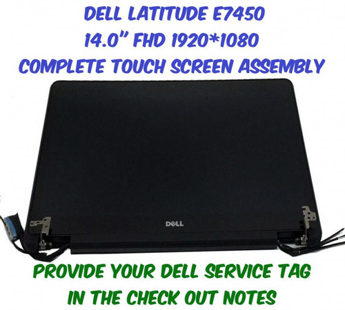 08MNKF For Dell Latitude E7450 14" FHD Touch screen LED LCD Screen Display Assy