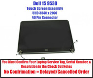 Dell XPS 15 9530 Precision M3800 15.6" LCD 4K UHD 3840 x 2160 Touch Screen Assembly 0YG20X 00YG20X