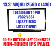 13.3" Laptop LCD Screen Sharp LQ133T1JX03 2560x1440 IPS F Toshiba kira 1749 WQHD