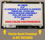 15.6" FHD 1920x1080 LCD Panel REPLACEMENT LED Laptop Display Screen Touch Digitizer Assembly HP Omen 15-5011TX 15-5012TX 788608-001