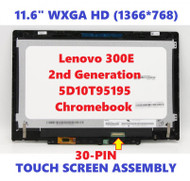 New REPLACEMENT 11.6" LCD Touch Screen Display Assembly Frame Lenovo 300e 2nd Gen Chromebook 81MB