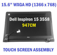 15.6" 1366x768 Full Screen with LCD Screen & Touch Digitizer Panel & Back Cover and Hinges REPLACEMENT Dell Inspiron 3558