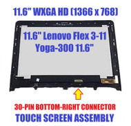New Genuine 11.6" HD LCD Screen Display Touch Digitizer Bezel Frame Touch Control Board Assembly 5D10J08414 Lenovo Flex 3-1120