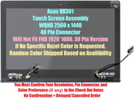 BLISS 13.3" 2560x1440 QHD Touch Glass Digitizer LCD Display Screen + Hinge +Bezel + Case Cover Full Assembly for ASUS ZENBOOK UX301 UX301LA-DH71T UX301LA-DH51T (Only for 2560x1440) (Blue Cover)