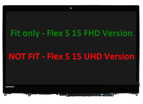 BLISSCOMPUTERS New Genuine 15.6" FHD (1920x1080) LCD Screen LED Display + Touch Digitizer + Bezel Frame Assembly For Lenovo Ideapad Flex 5-15 1570 80XB 81CA