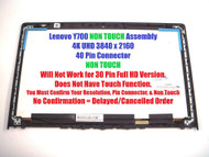 BLISSCOMPUERS 15.6 inch UHD 4K IPS LED LCD Screen Front Glass Assembly + Bezel for Lenovo Ideapad Y700-15ISK 80NV (Non-Touch)