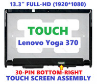 13.3" Full HD 1920x1080 IPS LCD Display Touch Screen Digitizer Assembly Bezel Touch Control Board REPLACEMENT Lenovo ThinkPad Yoga 370 20JH002WUS 20JH002XUS 20JH0025US