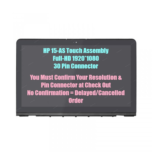 BLISSCOMPUERS Compatible 15.6 inch FHD 1080P IPS LCD Display Touch Screen Digitizer Assembly + Bezel + Control Board Replacement for HP Envy Notebook 15-as020nr 15-as010ca 15-as014wm 15-as068nr 15-as091ms