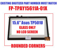 BLISSCOMPUERS 15.6 inch Replacement Touch Screen Digitizer Front Glass Panel for ASUS VivoBook Flip TP501 TP501U TP501UA TP501UB TP501UQ (No Bezel)