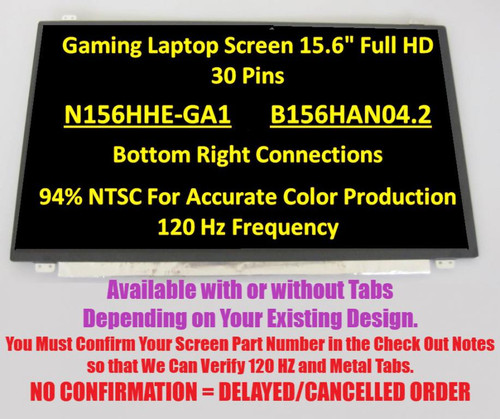 BLISSCOMPUTERS New Screen Replacement for Toshiba Tecra Z50-D, 120Hz Upgrade, FHD 1920x1080, Matte, LCD LED Display