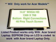 New Screen Acer Aspire E5-473T HD 1366x768 On-Cell Touch LCD LED Display