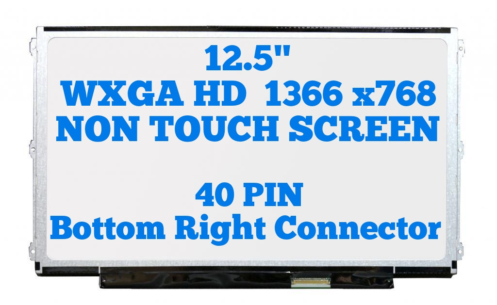 BLISSCOMPUTERS 12.5 inch 1366x768 EDP 40 Pin B125XW01 V.0 LED LCD Screen  Display Panel