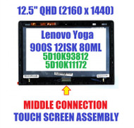 12.5" 5D10K93812 LQ125T1JX05-E LED IPS LCD Touch screen Assembly Bezel 2560x1440