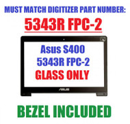 BLISSCOMPUTERS 14" Digitizer Touch Screen Replacement BEZEL Touch Glass Panel for ASUS S400C VivoBook (Non-LCD)