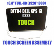BLISSCOMPUTERS 13.3" Whole Screen Replacement Kit Touch Digitizer Panel Glass + LCD + Back Cover & Hinge for DELL XPS 13 9333 Touch D13C LCD Cable 1920x1080