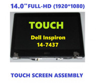Complete Whole Screen REPLACEMENT Kit Touch Digitizer Panel Glass LCD display back Cover & Hinge Dell Inspiron 14-7437 Full HD 1920x1080