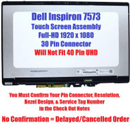 Touch LCD Screen REPLACEMENT Dell Inspiron P/N FWRYT 0FWRYT LED Display Digitizer Board Assembly Bezel FHD 15.6"