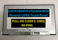 B140HAK03.1 14" FHD Matte Wide View 40 Pin eDP No brackets LCD Touch