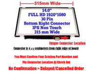 BLISSCOMPUTERS for B140HAN03.6-14 inch FHD Glossy Wide View 30Pin EDP 300nit NTSC 72% Non Brackets LCD Module