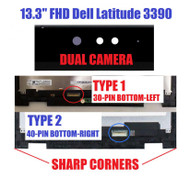 New Touch Screen Assembly Dell Latitude 3390 FHD 1920x1080 Digitizer Bezel LCD LED Display