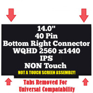 BLISSCOMPUTERS New Screen Replacement for Lenovo FRU 01AW140 P/N SD10K62111, QHD 2560x1440, Glossy, LCD LED Display