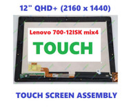 REPLACEMENT 12" 2160X1440 LCD Screen IPS LED Display Touch Digitizer Bezel Frame Assembly Lenovo Miix 700-12ISK 80QL 80QL0004US 80QL000BUS ideapad miix 4 5D10K37833