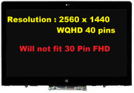 New REPLACEMENT 14" QHD 2560X1440 LCD Screen IPS LED Display Touch Digitizer Touch Control Board Bezel Frame Assembly Lenovo ThinkPad Yoga 460 FRU 01AW134