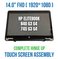 14" FHD 1920x1080 LCD Screen Display Touch Digitizer Cover Bezel Cable Hinges Whole Top Upper Half Parts Assembly 821178-001 HP EliteBook 840 G3